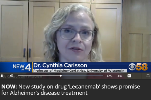 Dr Carlsson talks to tv reporter