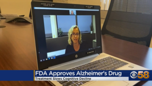 Image of Dr. Cynthia Carlsson on a laptop