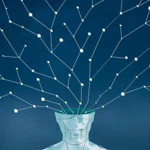 Stock graphic image of a head with stems coming out of it
