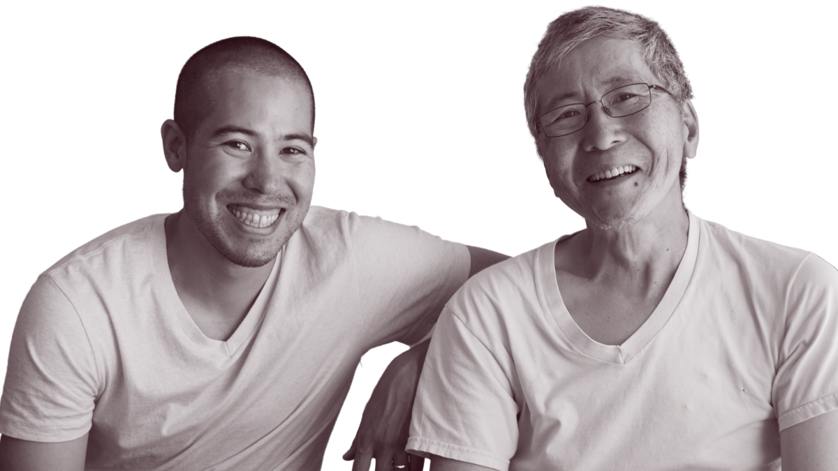 Photo of Nathaniel Chin and his father, Moe Chin.